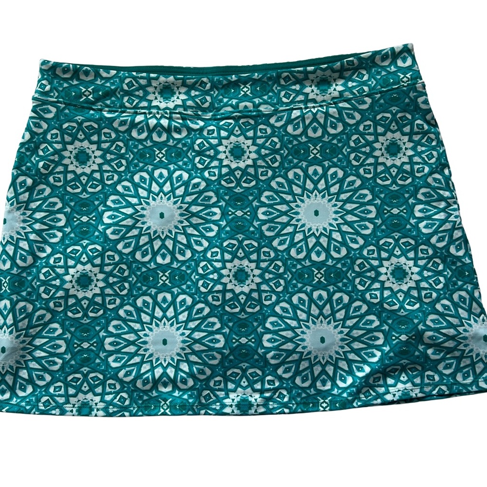 Skort Tranquility by Colorado Clothing Turquoise Patterned Mini Skort NWOT